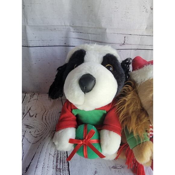 TL Toys Christmas Carol Singing Animated Spaniel Dogs WORKS JC Penney Music - Picture 4 of 9